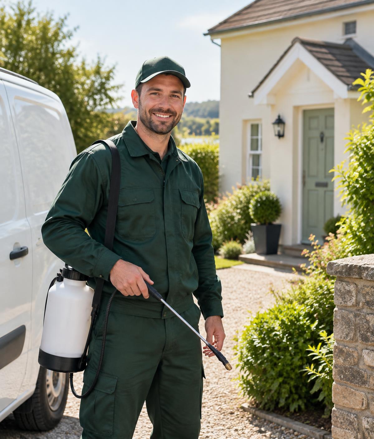 Pest control technician ready for a bird & seagull proofing call-out in Cork